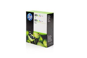 HP Druckerpatronen - Original XL Tinte HP Nr 301 D8J46AE - 2x Premium Drucker-Patrone - Cyan, Magenta, Gelb - 2 x 330 Seiten - 2 x 8 ml - 1